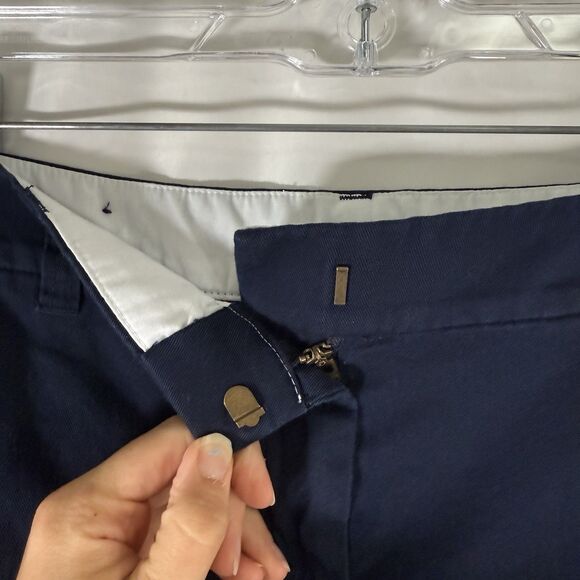 J. Crew Chino Shorts Women's 6 Navy Blue 4" Inseam 100% Cotton Mid Rise - Picture 5 of 10